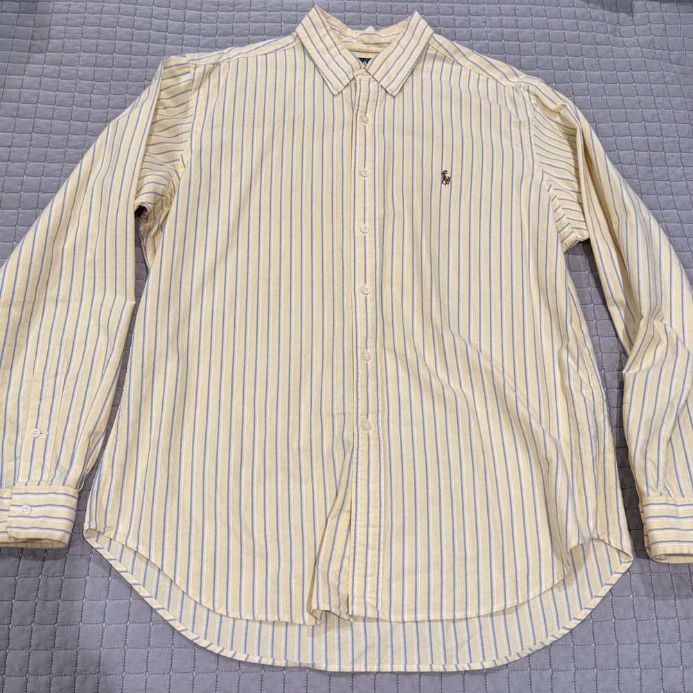 Ralph Lauren Yellow and Blue Striped Shirt